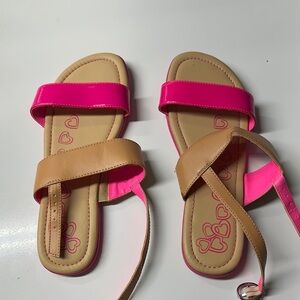 Girl’s Pink and Tan Sandals